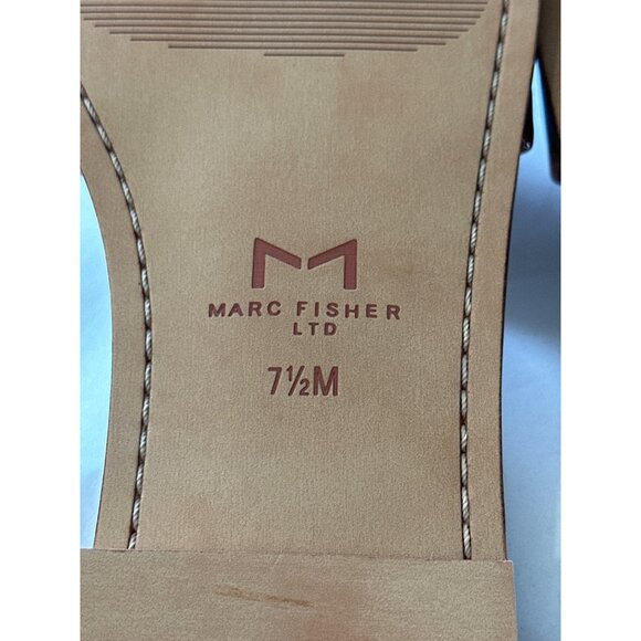 Marc Fisher Rosely NEW in box natural leather with silvertone chain sz 7.5M sand - Picture 6 of 7